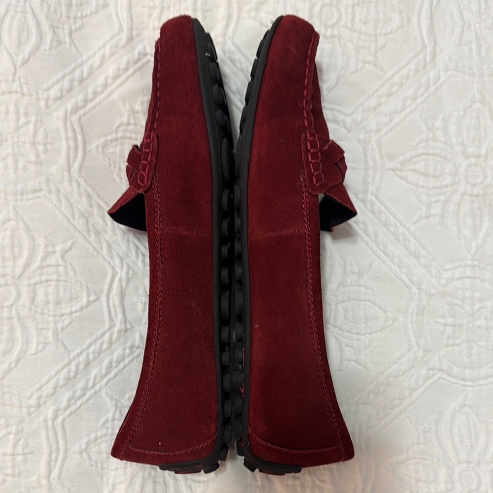 Born Burgundy Suede Loafers - Picture 2 of 7